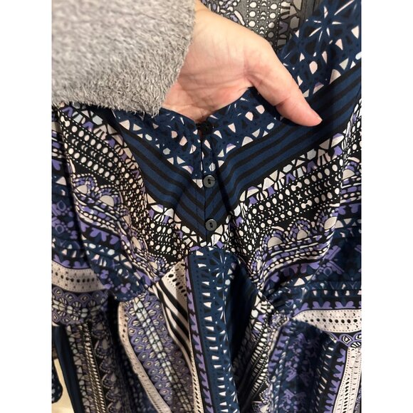 Weekend by Suzanne Betro Plus Size Paisley Boho Blouse - Picture 6 of 11